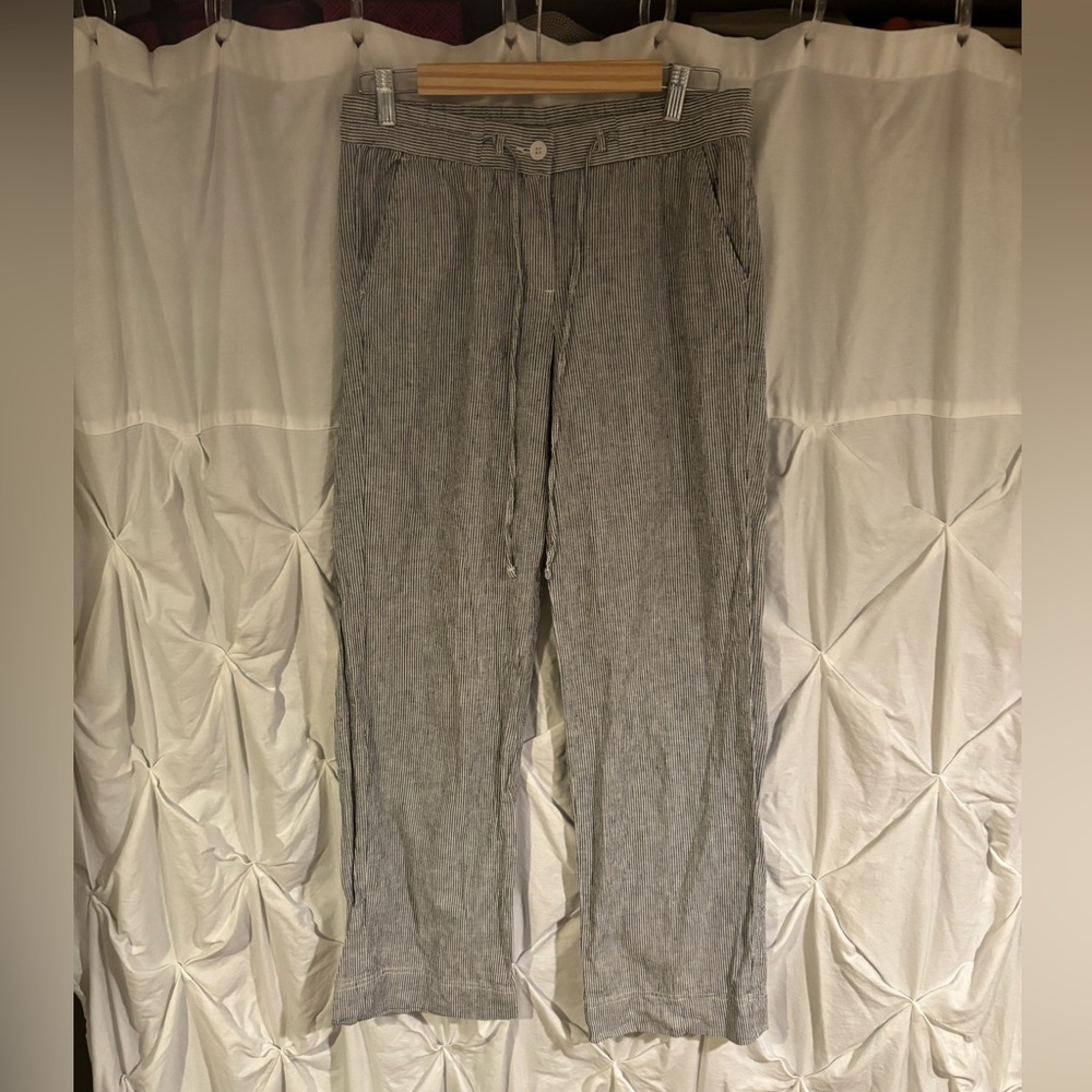 Talbots Striped Linen Pants